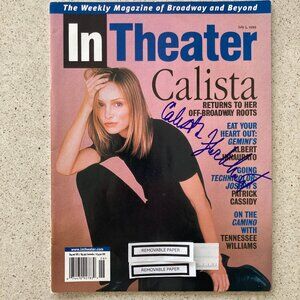 Calista Flockhart Signed In Theater Magazine Bash July 5 1999 Address Label